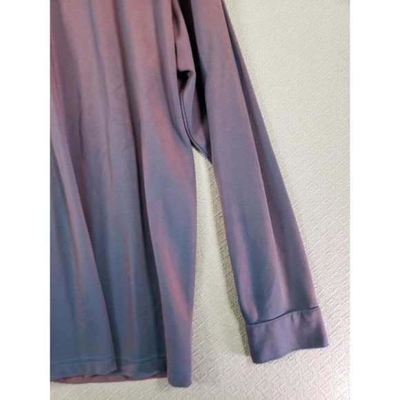 Vintage Y.M.L.A Shirt Mens Large Purple Long Sleeve Outdoor Summer Button Up - Picture 8 of 8